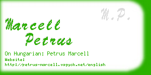 marcell petrus business card